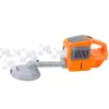 LEAN TOYS Stroj na bubliny kosačka strunová dva náplne oranžová