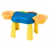 LEAN TOYS Multifunkčný stolík 4v1 stavebné kocky rybolov maľovanie modrý