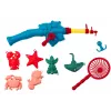 LEAN TOYS Multifunkčný stolík 4v1 stavebné kocky rybolov maľovanie modrý
