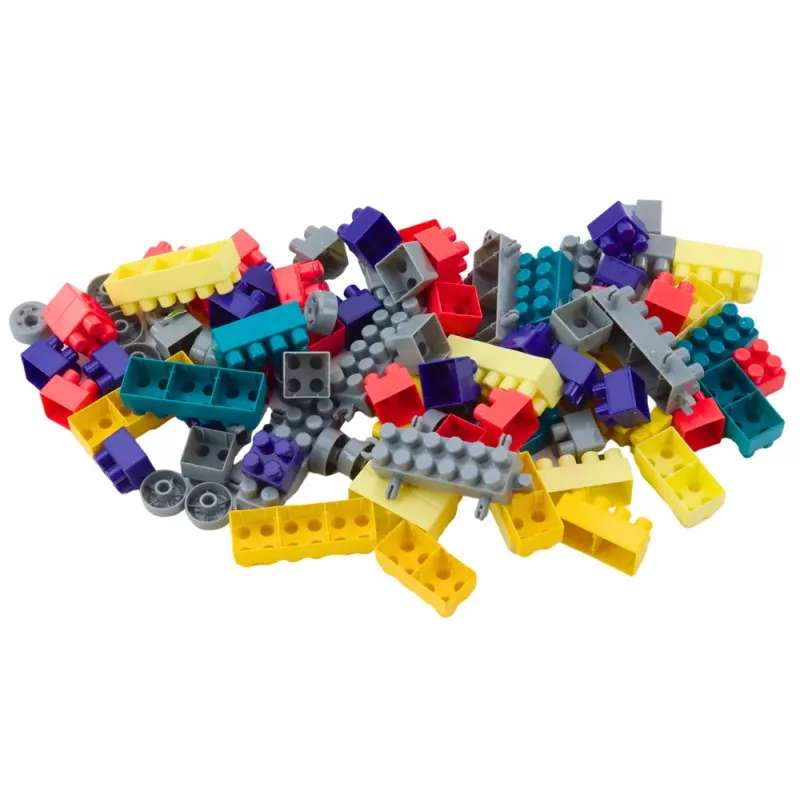 LEAN TOYS Multifunkčný stolík 4v1 stavebné kocky rybolov maľovanie modrý