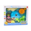 LEAN TOYS Modrá sada vodných hračiek delfín do kúpeľa