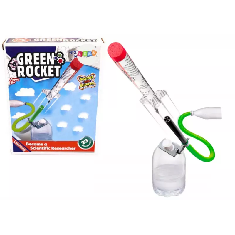LEAN TOYS ekologická raketa na stlačený vzduch vedecká experimentálna sada 23 experimentov