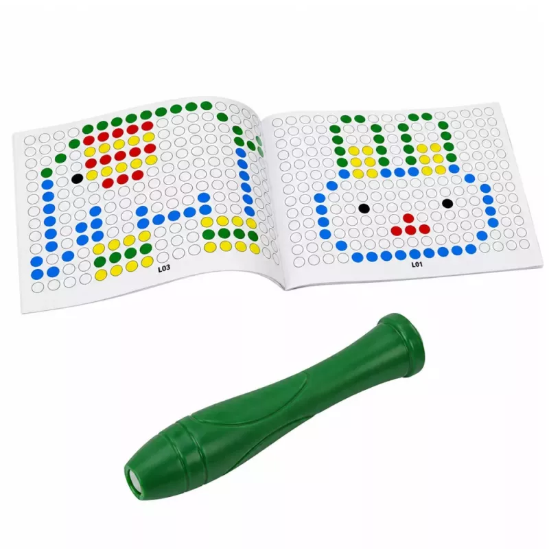 LEAN TOYS vzdelávacia magnetická tabuľa dinosaurus podložka puzzle zelená