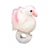 LEAN TOYS Plyšový maskot labuť náramok na zápästie biely
