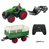 LEAN TOYS Poľnohospodársky traktor s prívesom a vidlicami diaľkovo ovládaný RC 2.4G
