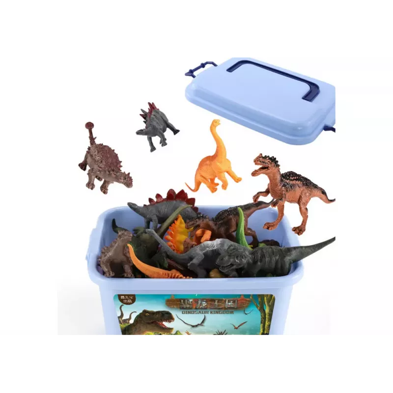 LEAN TOYS Sada dinosaurov Park príslušenstvo box 46 dielov