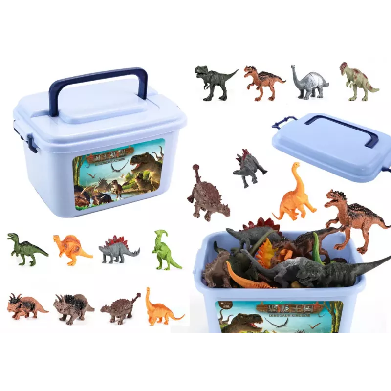 LEAN TOYS Sada dinosaurov Park príslušenstvo box 46 dielov