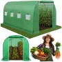 LEAN Fóliový tunelový skleník pre zeleninu, okná, zelený, UV, 4,5x2x2 M, 9 m²