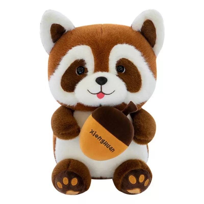 LEAN TOYS Plyšová hračka mýval so žaluďom 23 cm