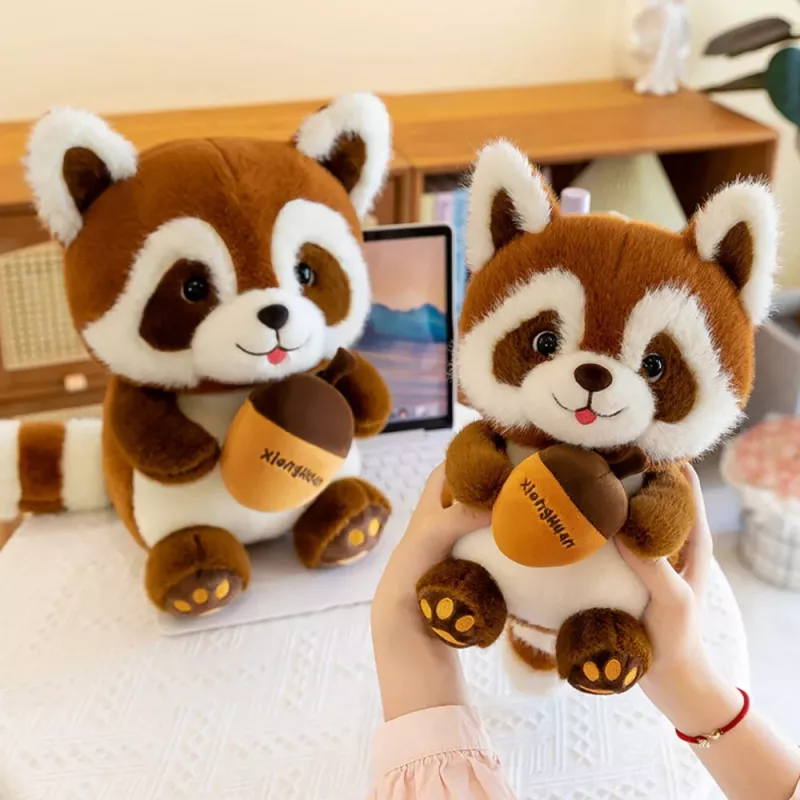 LEAN TOYS Plyšová hračka mýval so žaluďom 23 cm