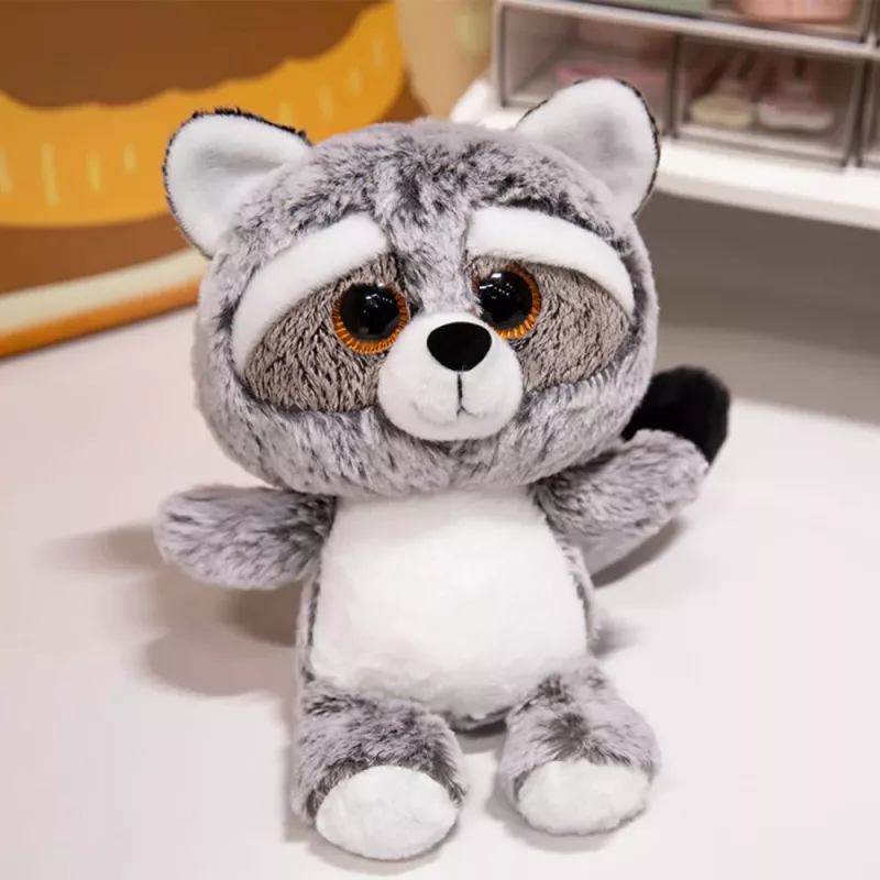 LEAN TOYS Plyšová hračka mýval maznáčik veľké oči 22 cm