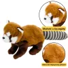 LEAN TOYS Plyšová maskot maznáčik panda červená 45 cm