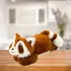LEAN TOYS Plyšová hračka mýval hnedá ležiaci 30 cm