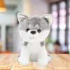LEAN TOYS Plyšová maskot maznáčik vlk biela sivá 20 cm