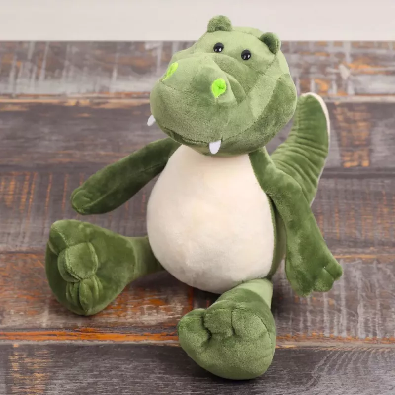 LEAN TOYS Plyšová maskot maznáčik krokodíl zelená 25 cm