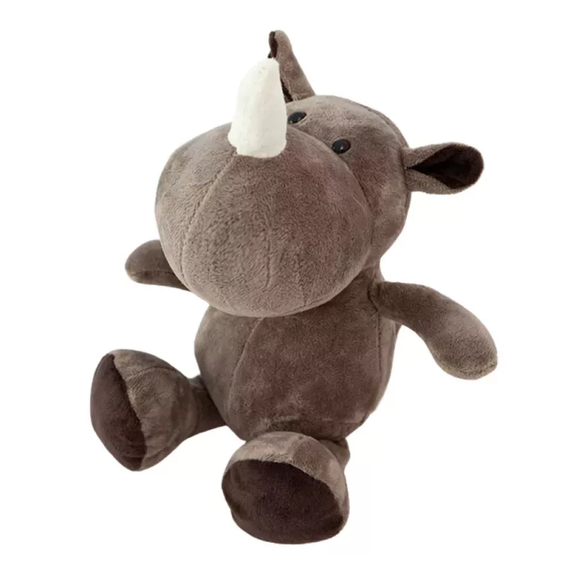 LEAN TOYS plyšová maskot plyšák nosorožec hnedý 25 cm