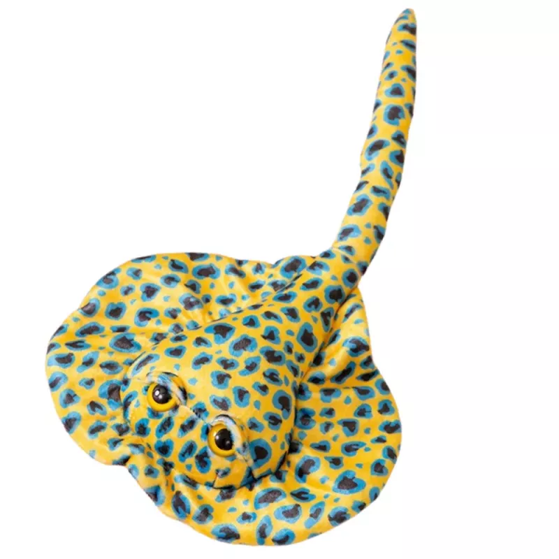 LEAN TOYS plyšová raja maskot plyšák žltý bodkovaný 50 cm