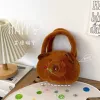 LEAN TOYS kapybara plyšová taška s ružou hnedá 20 cm