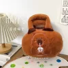 LEAN TOYS kapybara plyšová taška s pohárom hnedá 20 cm