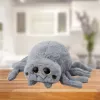 LEAN TOYS plyšová maskot hmyz pavúk sivý 30 cm