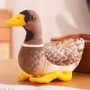 LEAN TOYS Plyšová maskotová plyšová hračka kačica hnedá žltá 28cm