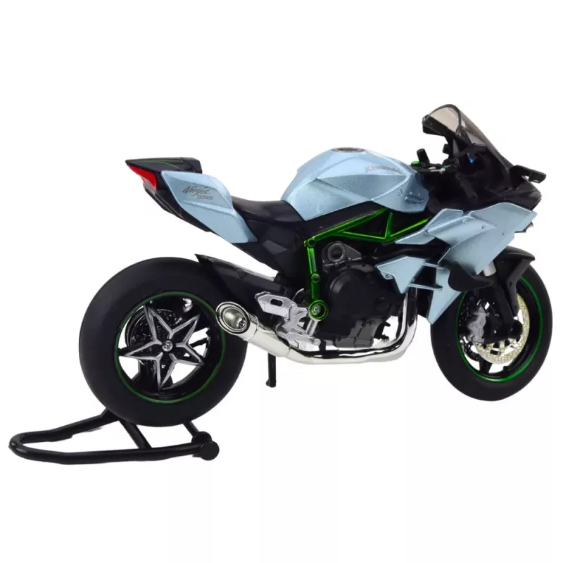 LEAN TOYS Športová motorka kovové svetlá zvuky strieborná 1:12