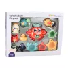 LEAN TOYS Sada hračiek do kúpeľa krab morské živočíchy 12 ks