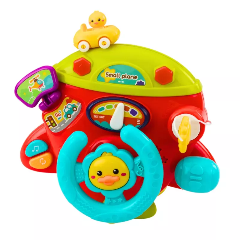 LEAN TOYS Interaktívna palubná doska kokpitu lietadla multifunkčný malý pilot zvuky