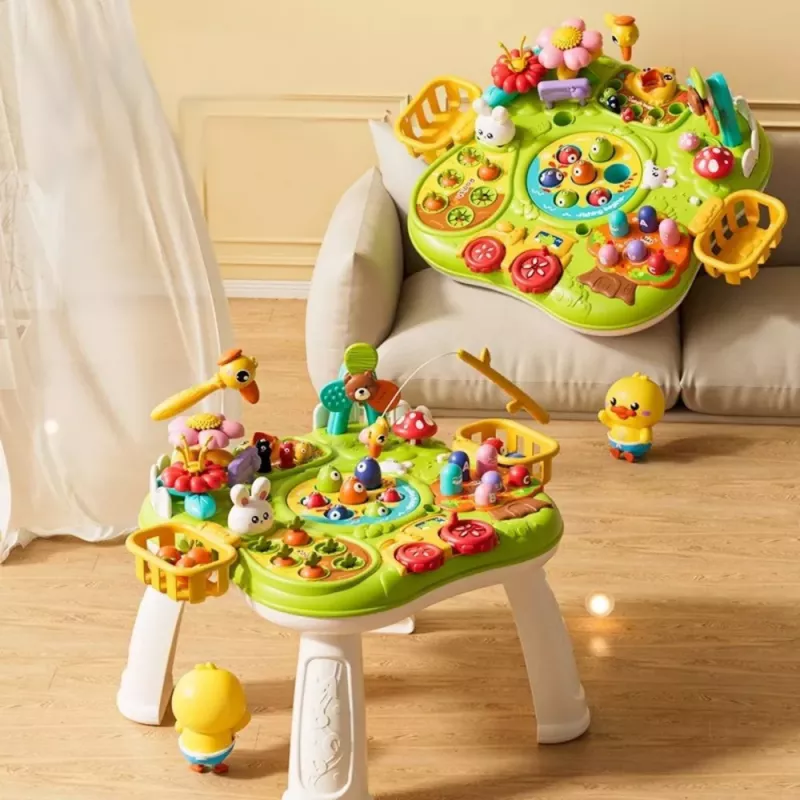LEAN TOYS Multifunkčná doska interaktívny stolík pre batoľatá zručnostné hry