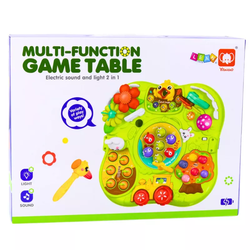 LEAN TOYS Multifunkčná doska interaktívny stolík pre batoľatá zručnostné hry