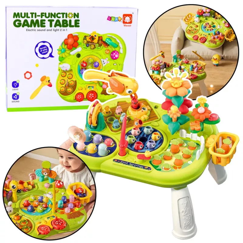 LEAN TOYS Multifunkčná doska interaktívny stolík pre batoľatá zručnostné hry
