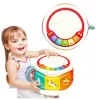 LEAN TOYS Veľký interaktívny učebný bubon pre batoľatá, farebný