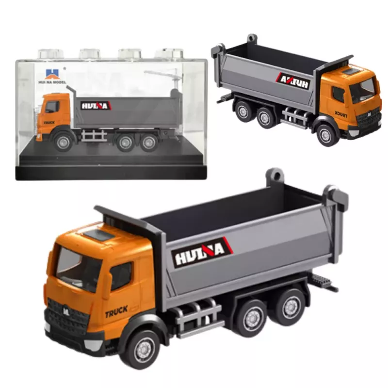Huina 22730 Sklápacie auto kovový zberateľský model oranžový 1:80