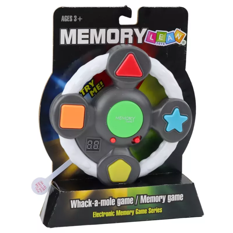 LEAN TOYS elektronická logická hra memory arkádový volant so svetlami a zvukmi