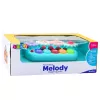 LEAN TOYS interaktívne klavír pre deti ozubené kolieska modré