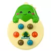 LEAN TOYS Mini Whack A Mole dinosaurové vajíčko zručnostná hra zelená