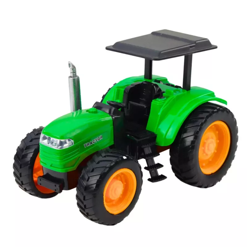 LEAN TOYS RC zelený diaľkovo ovládaný poľnohospodársky traktor s prívesom