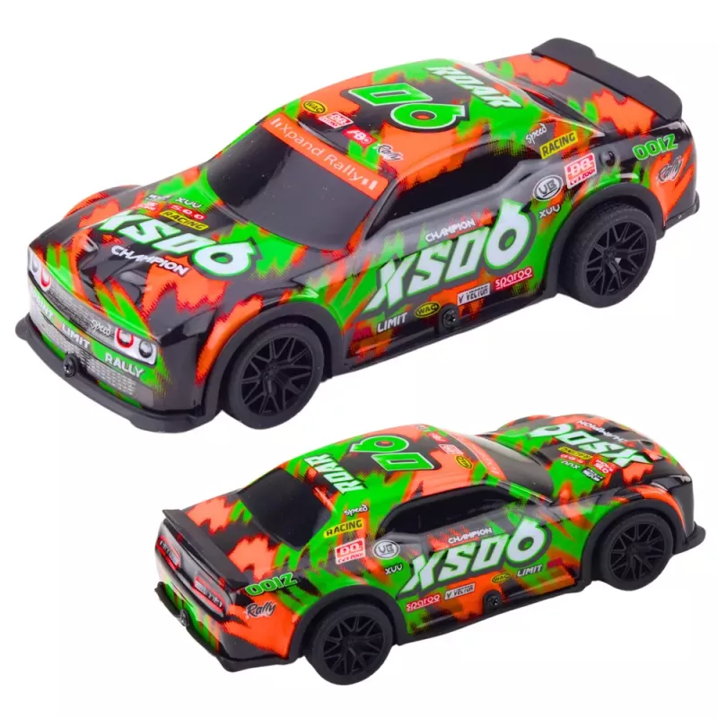 LEAN TOYS XS06 pretekárske auto pohon svetlá zvuky oranžová modrá