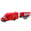 LEAN TOYS Hasičské autá hracia sada červená