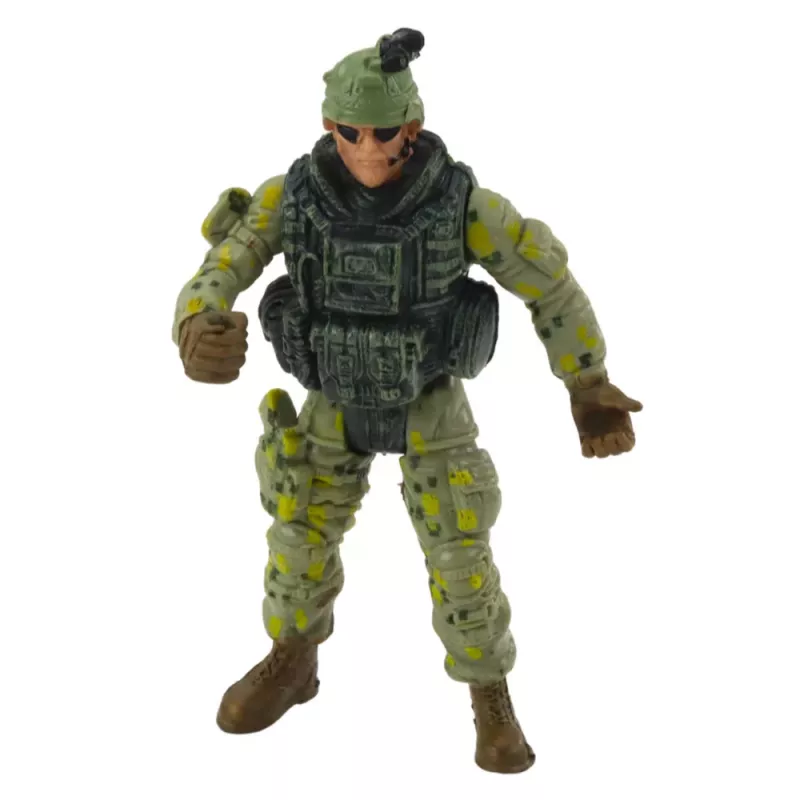 LEAN TOYS Vojenská sada: vojenský vrtuľník, figúrka vojaka
