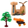 LEAN TOYS Kovbojská sada figúrky Divoký západ kovboj čln kanón