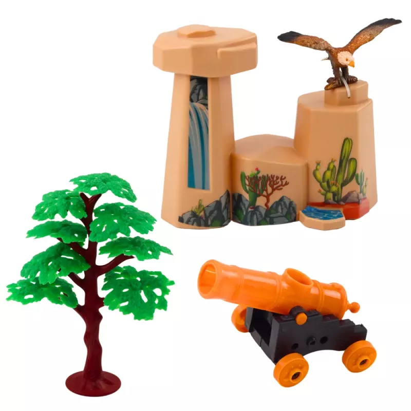 LEAN TOYS Kovbojská sada figúrky Divoký západ kovboj čln kanón