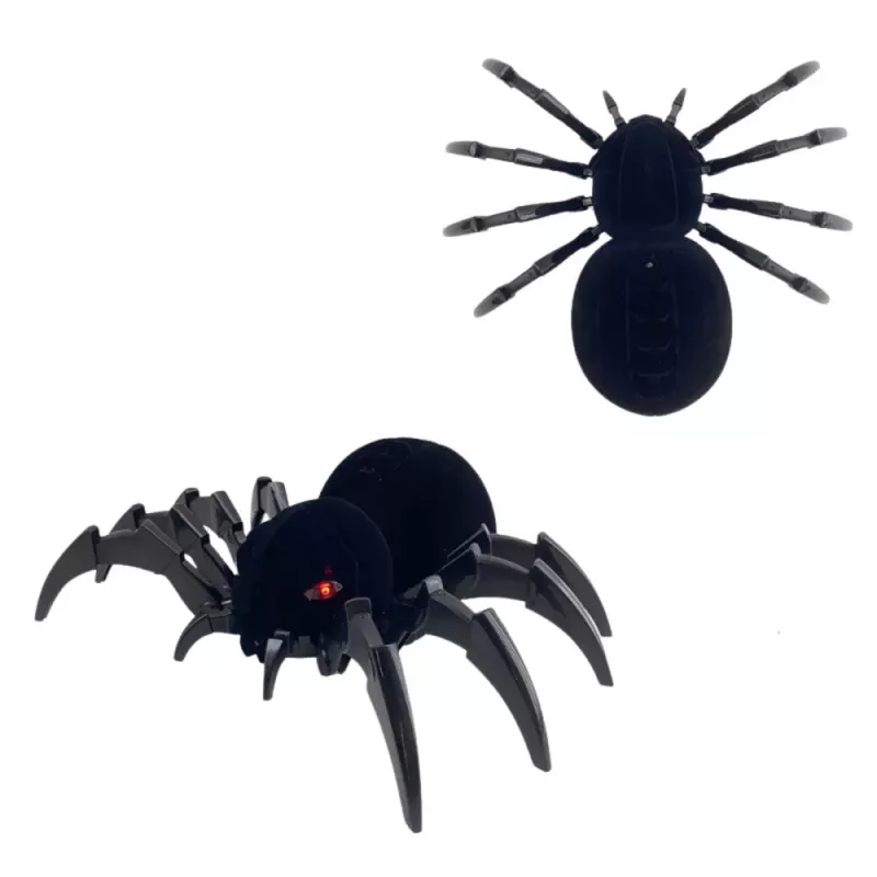 LEAN TOYS RC Black Widow diaľkovo ovládaný pavúk s dymovým efektom