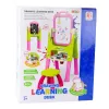 LEAN TOYS 5v1 vzdelávacia tabuľa so stoličkou multifunkčné doplnky ružová
