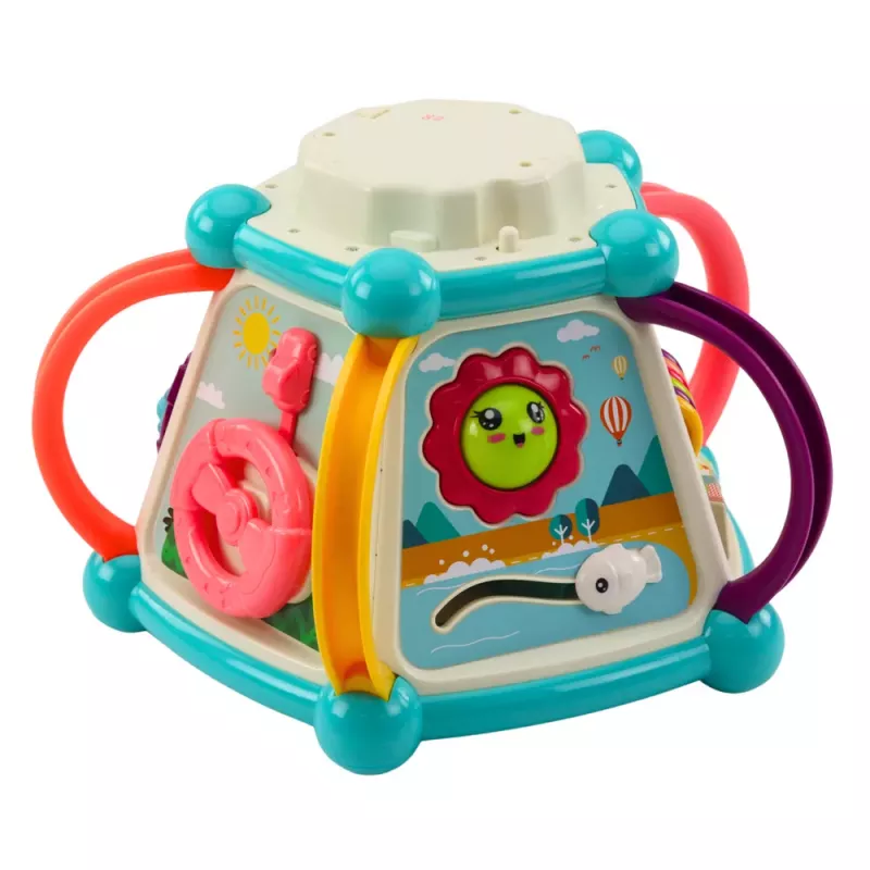 LEAN TOYS Multifunkčná vzdelávacia kocka, triedič 7v1, svetlá a zvuky