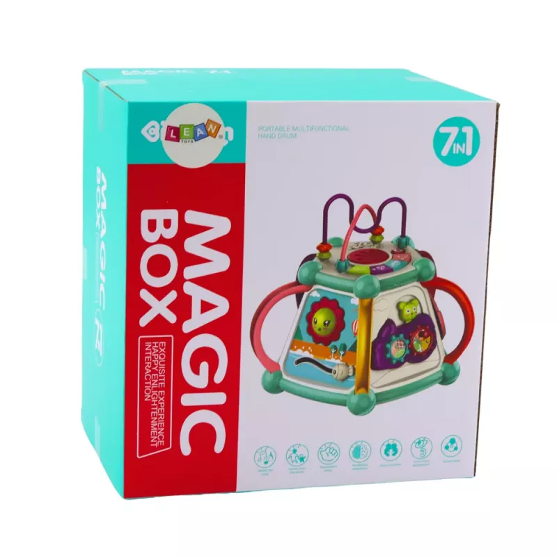 LEAN TOYS Multifunkčná vzdelávacia kocka, triedič 7v1, svetlá a zvuky