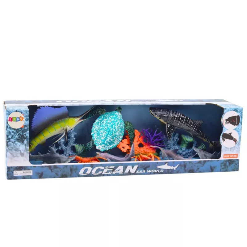 LEAN TOYS Sada figúrok morské živočíchy s pohyblivými prvkami, korytnačka