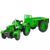 LEAN TOYS Kovový traktor s prívesom, zelený, 1:18
