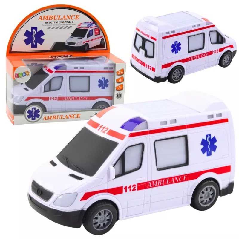 LEAN TOYS Sanitka na batérie so svetlom a zvukom – biela