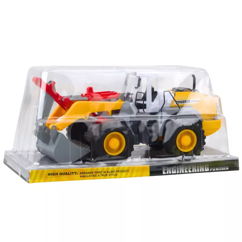 LEAN TOYS Stavebný stroj, rýpadlo-nakladač s pohyblivou lyžicou